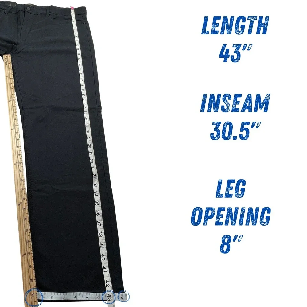 NWT Banana Republic Mens 40x32 5 Pocket Flat Front Slim Fit Stretch Pant‎ Black